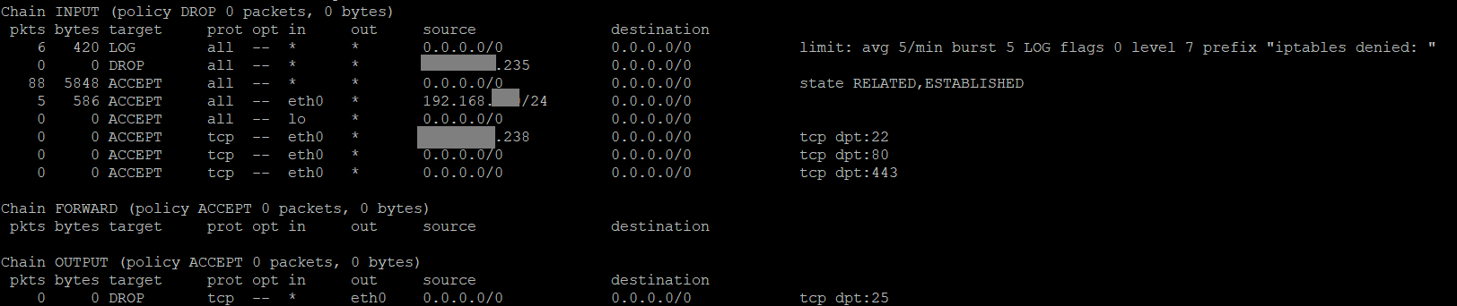 Hardening RaspbianOS for Raspberry Pi - Iptables